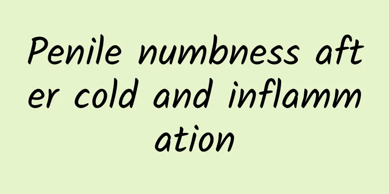 Penile numbness after cold and inflammation