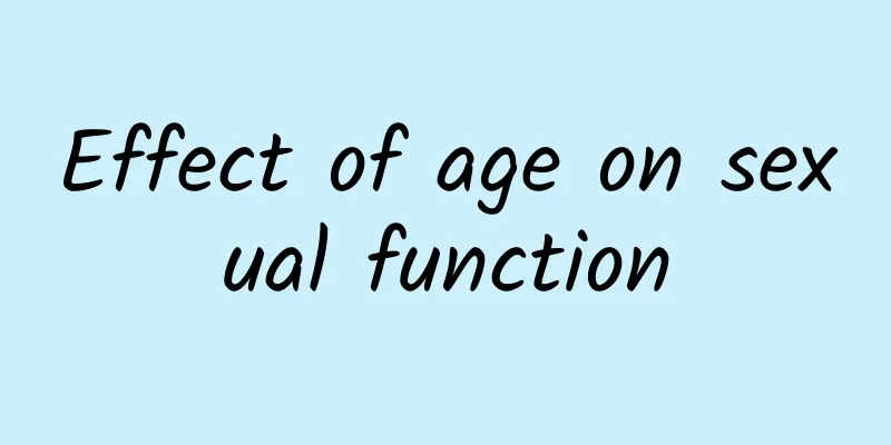 Effect of age on sexual function
