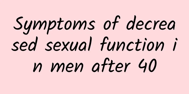 Symptoms of decreased sexual function in men after 40