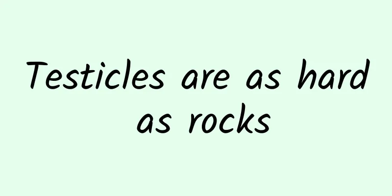 Testicles are as hard as rocks