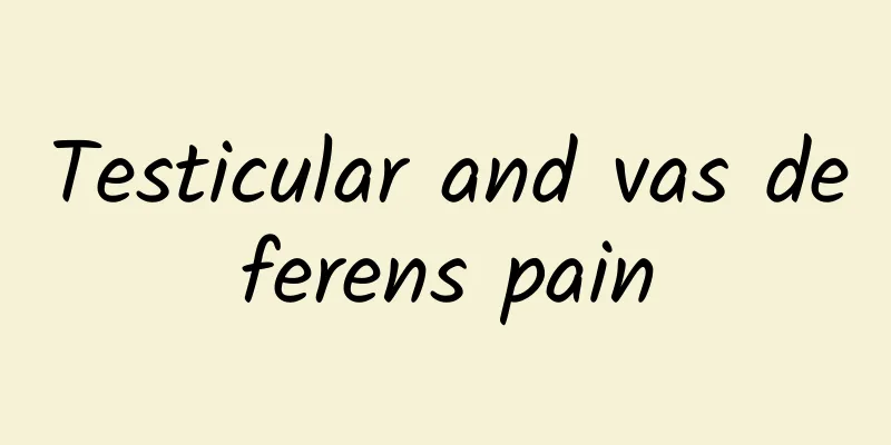 Testicular and vas deferens pain