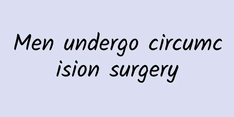 Men undergo circumcision surgery