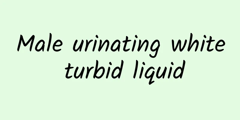 Male urinating white turbid liquid