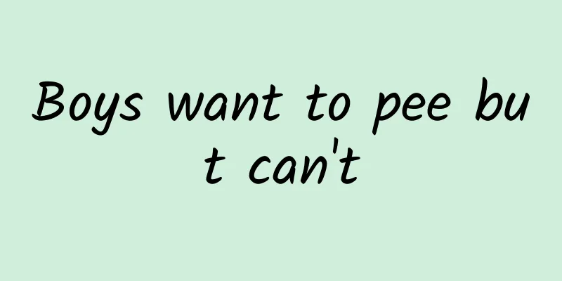 Boys want to pee but can't