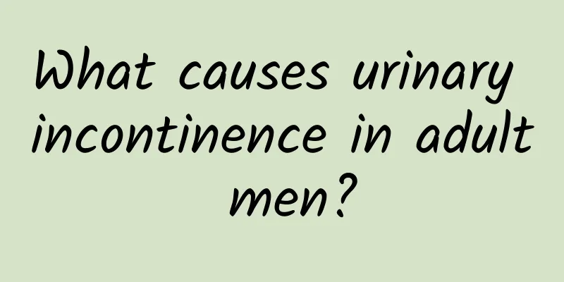 What causes urinary incontinence in adult men?