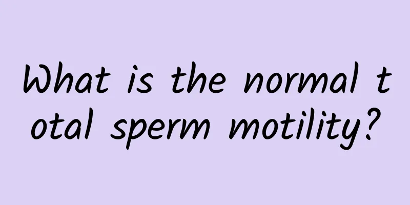 What is the normal total sperm motility?