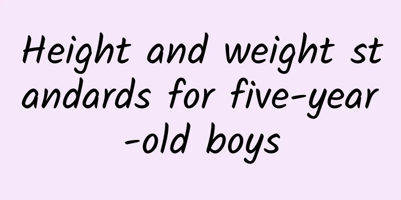 Height and weight standards for five-year-old boys