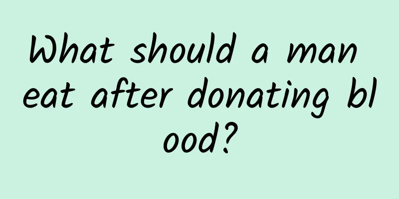 What should a man eat after donating blood?