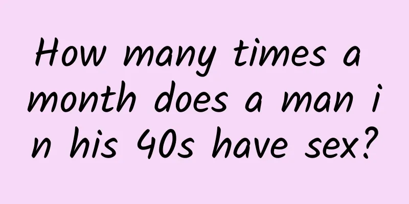 How many times a month does a man in his 40s have sex?