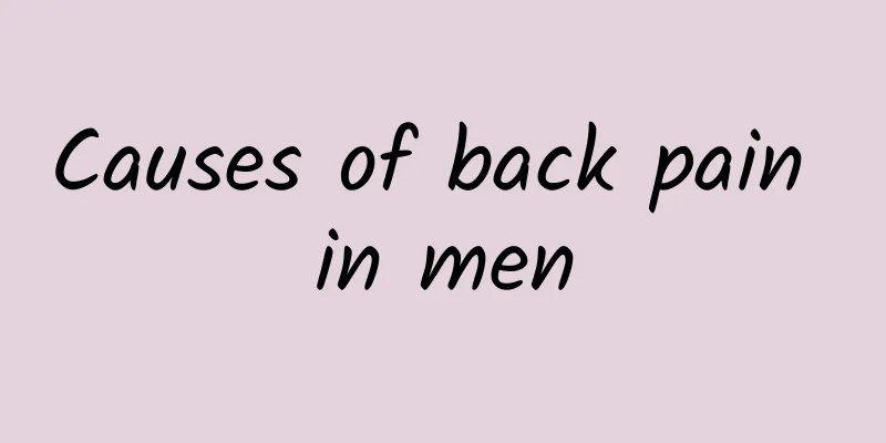 Causes of back pain in men