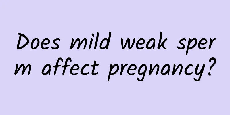 Does mild weak sperm affect pregnancy?