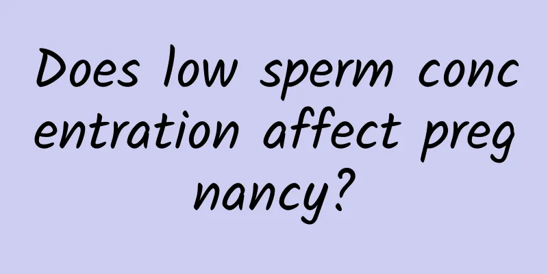 Does low sperm concentration affect pregnancy?