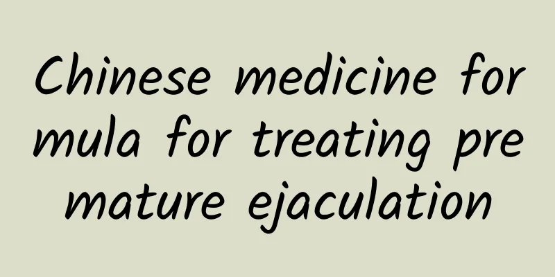 Chinese medicine formula for treating premature ejaculation