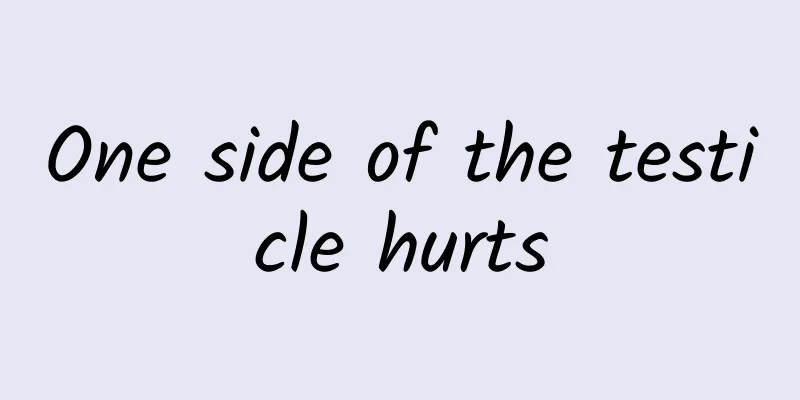 One side of the testicle hurts