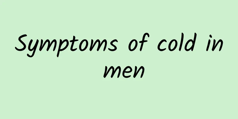 Symptoms of cold in men