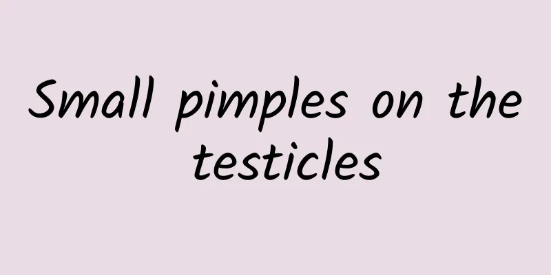 Small pimples on the testicles