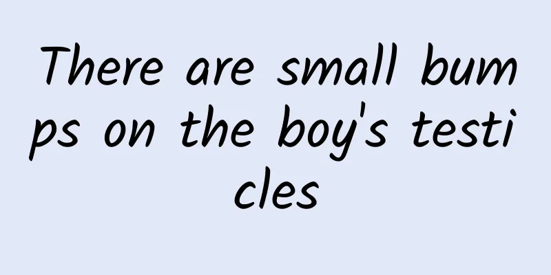 There are small bumps on the boy's testicles