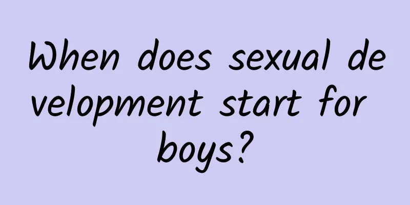 When does sexual development start for boys?