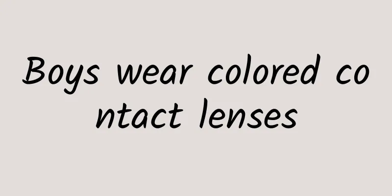 Boys wear colored contact lenses