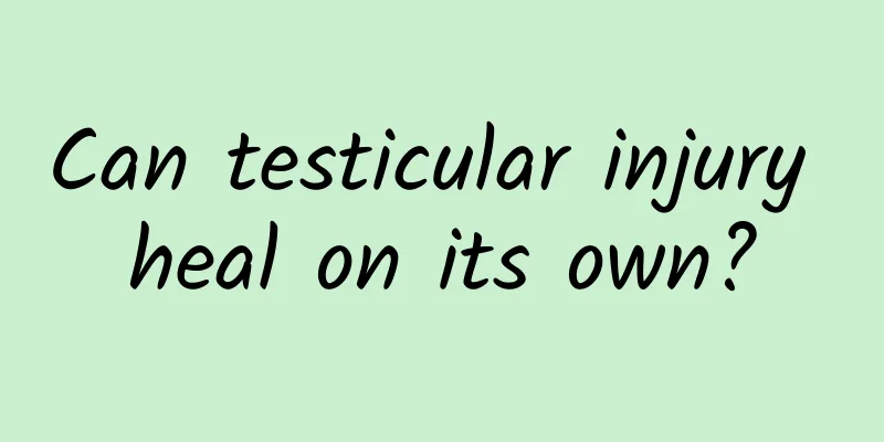 Can testicular injury heal on its own?