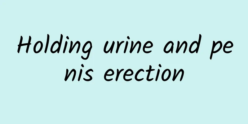Holding urine and penis erection