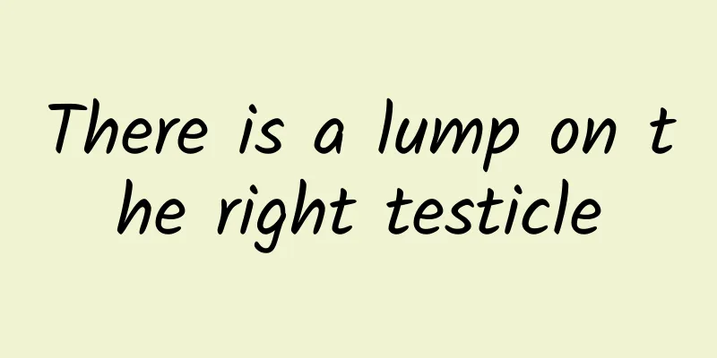 There is a lump on the right testicle