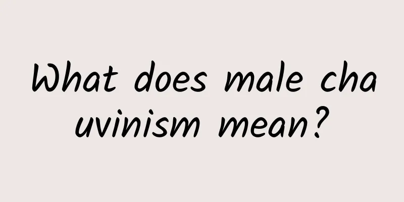 What does male chauvinism mean?