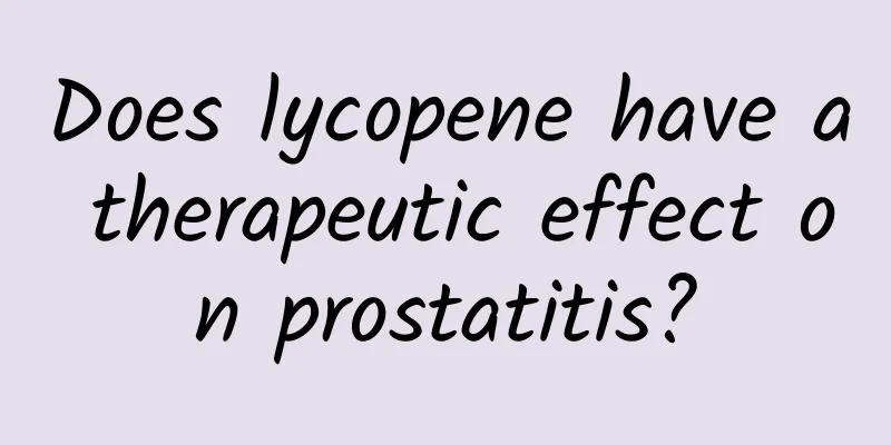 Does lycopene have a therapeutic effect on prostatitis?