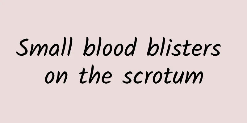 Small blood blisters on the scrotum