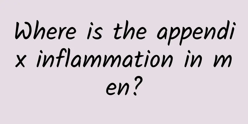 Where is the appendix inflammation in men?
