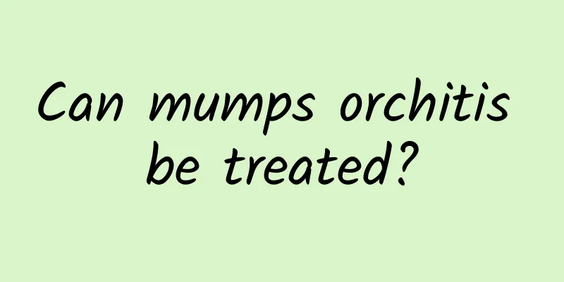 Can mumps orchitis be treated?