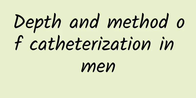 Depth and method of catheterization in men