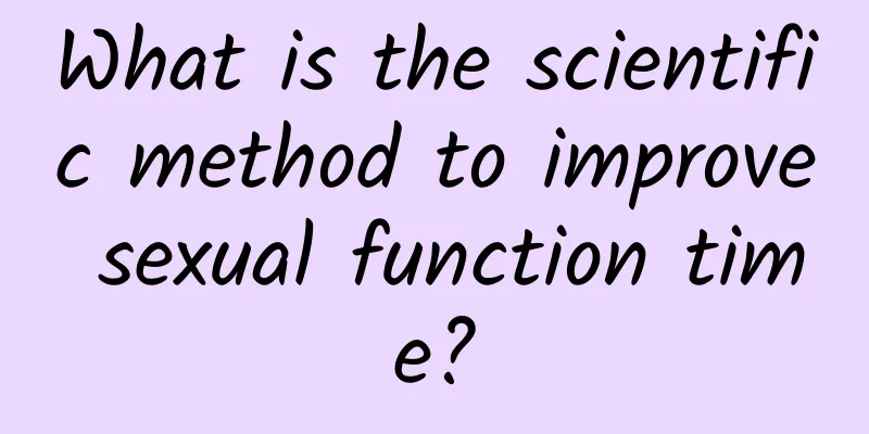 What is the scientific method to improve sexual function time?