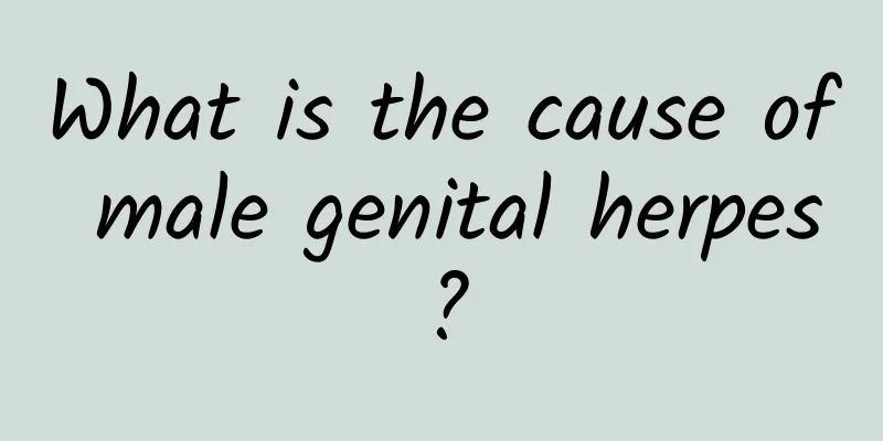 What is the cause of male genital herpes?