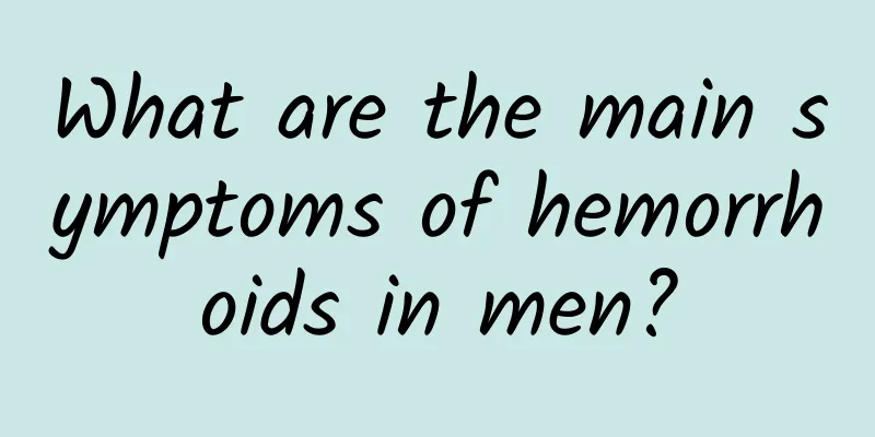 What are the main symptoms of hemorrhoids in men?