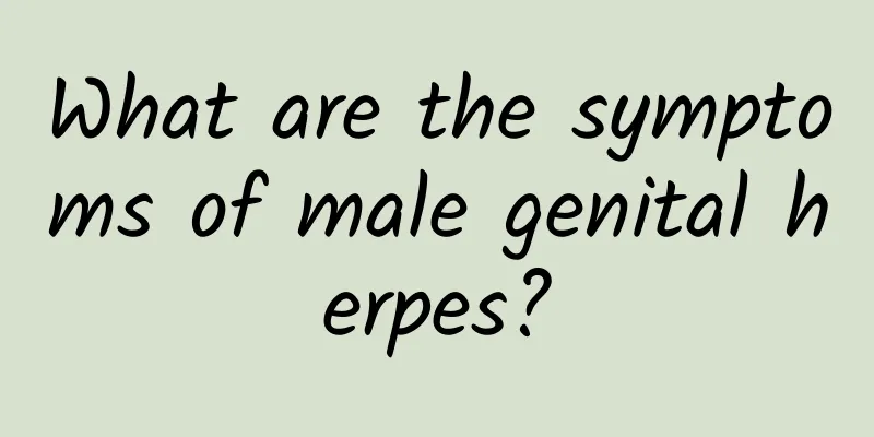 What are the symptoms of male genital herpes?