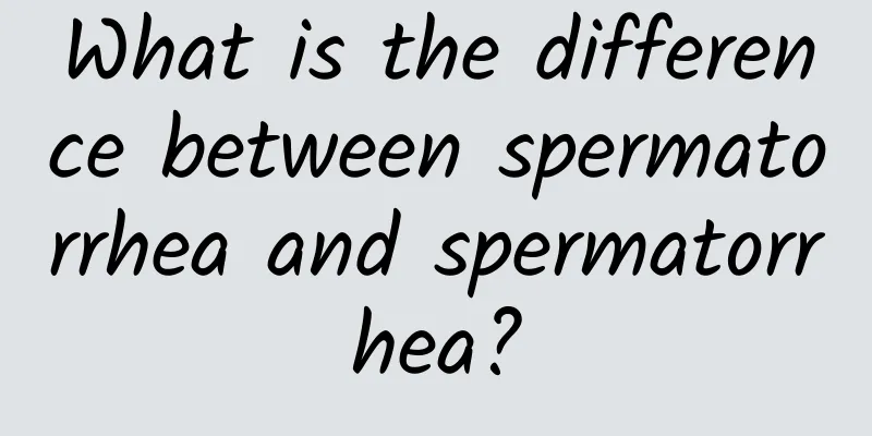 What is the difference between spermatorrhea and spermatorrhea?