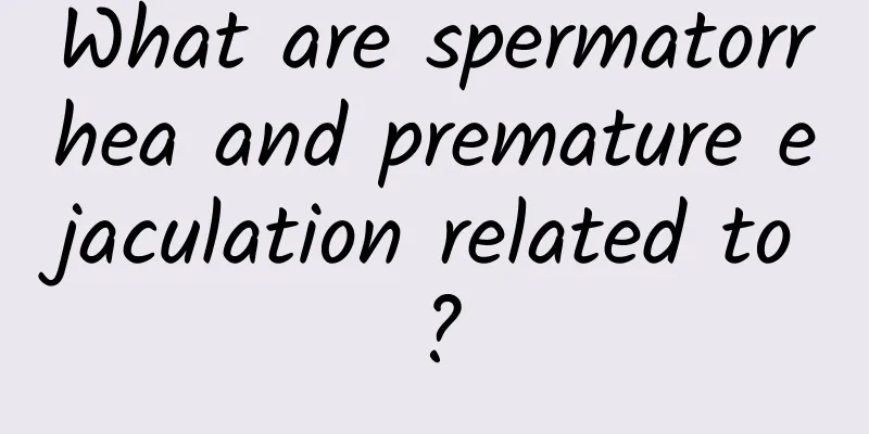 What are spermatorrhea and premature ejaculation related to?