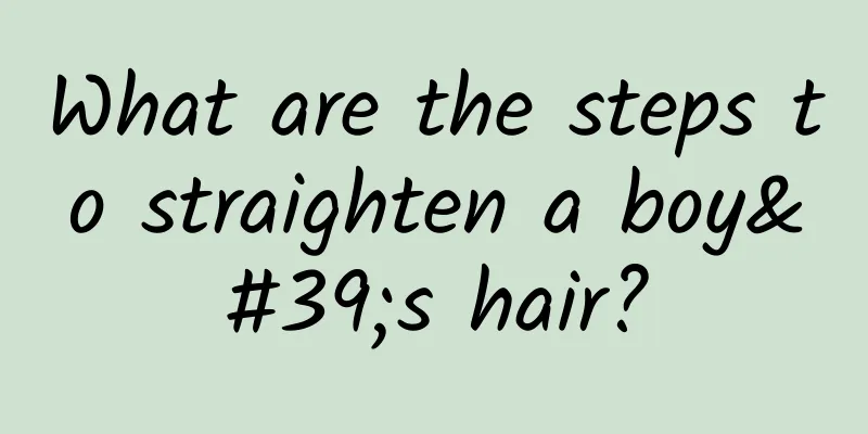 What are the steps to straighten a boy's hair?