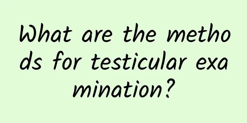 What are the methods for testicular examination?