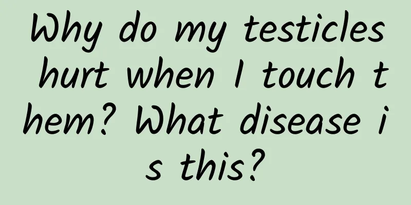 Why do my testicles hurt when I touch them? What disease is this?