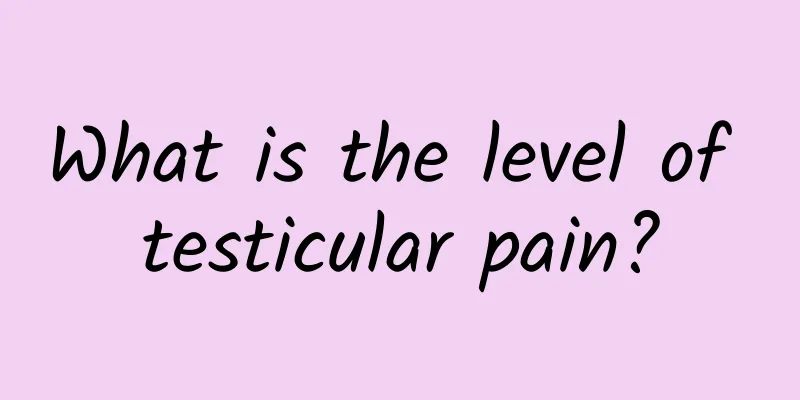 What is the level of testicular pain?