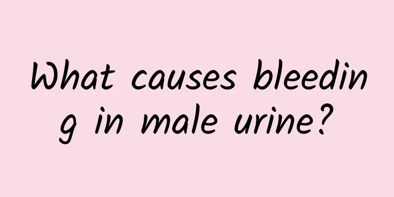 What causes bleeding in male urine?