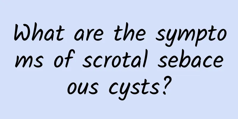 What are the symptoms of scrotal sebaceous cysts?
