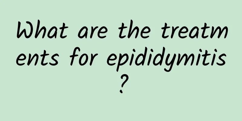 What are the treatments for epididymitis?