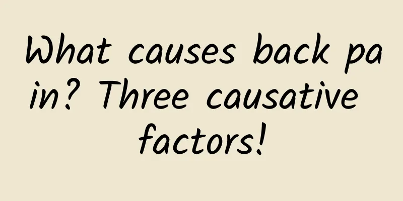 What causes back pain? Three causative factors!