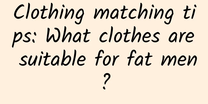 Clothing matching tips: What clothes are suitable for fat men?