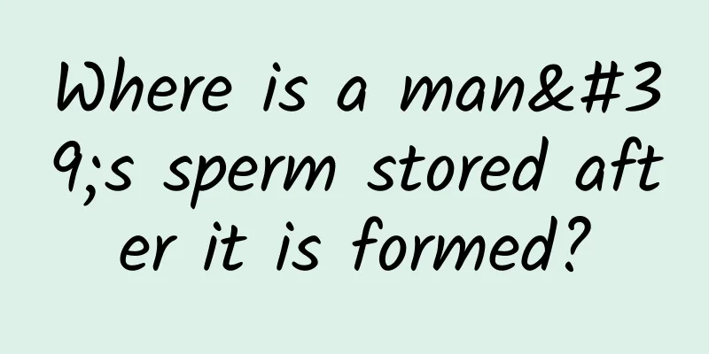 Where is a man's sperm stored after it is formed?