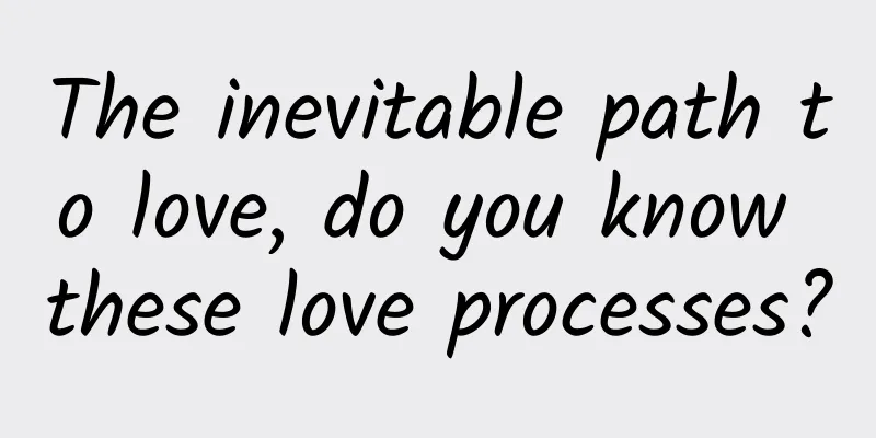 The inevitable path to love, do you know these love processes?