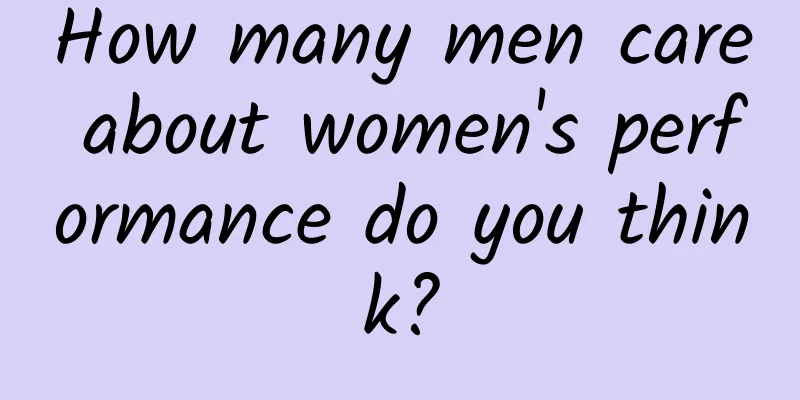 How many men care about women's performance do you think?
